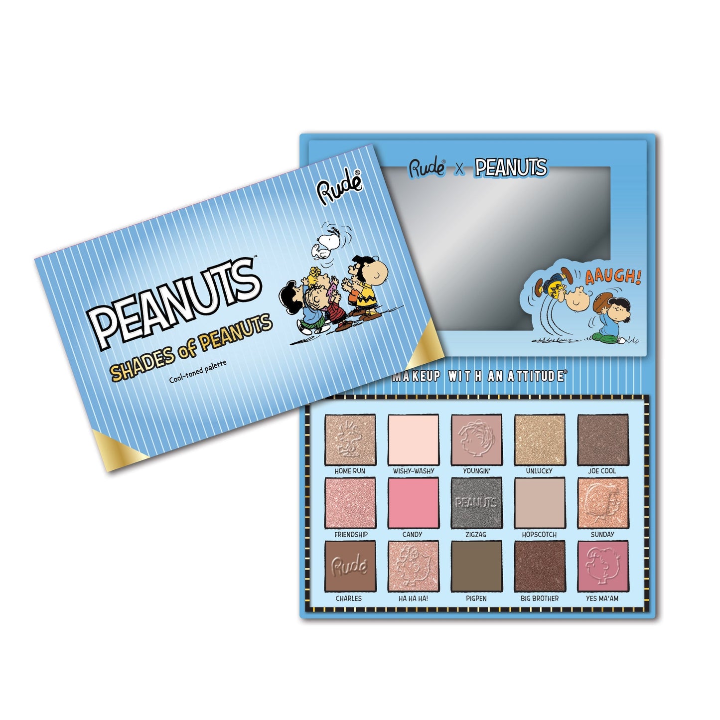 RUDE Shades of Peanuts Eyeshadow Palette - Cool-toned