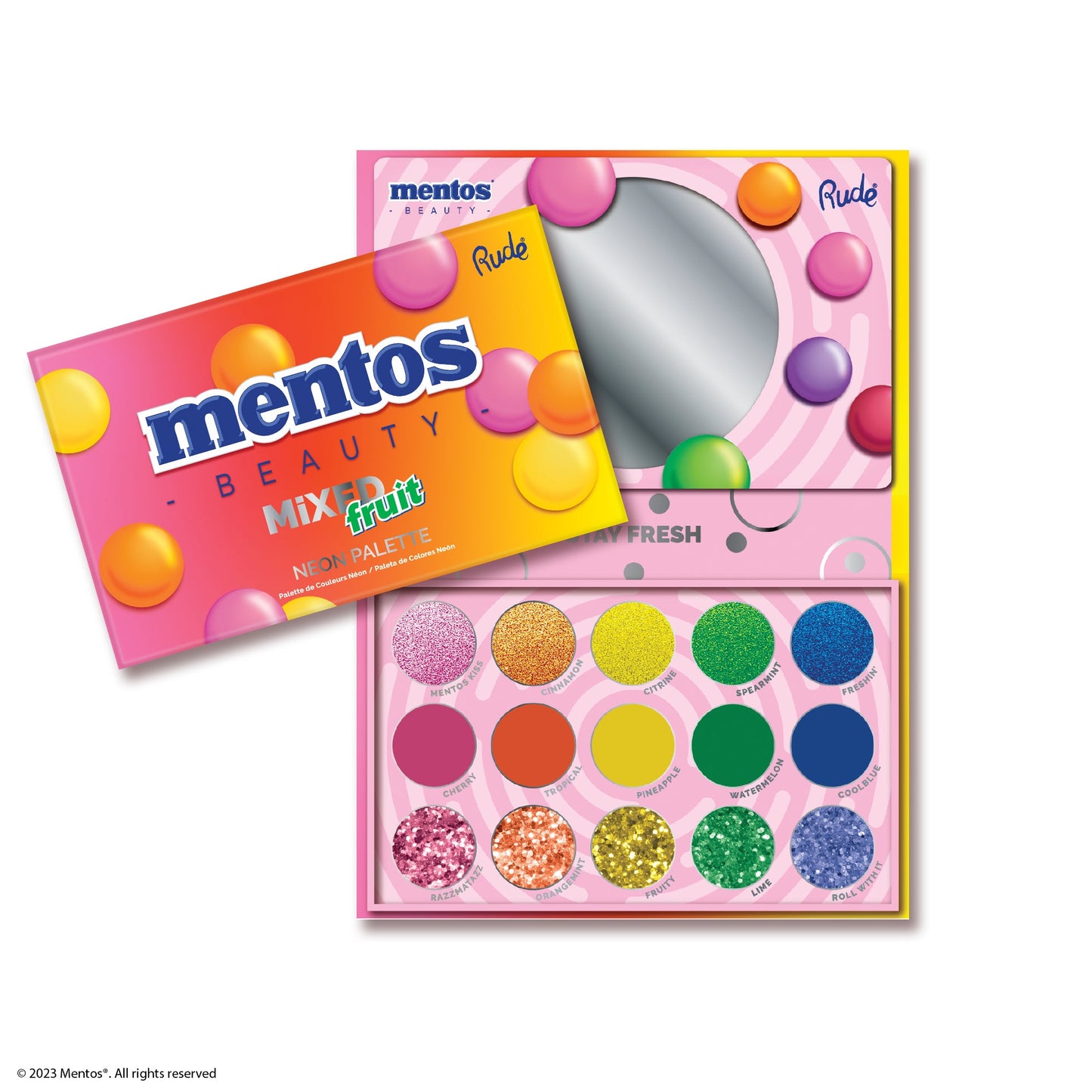 RUDE Mentos Mixed Fruit Neon Palette