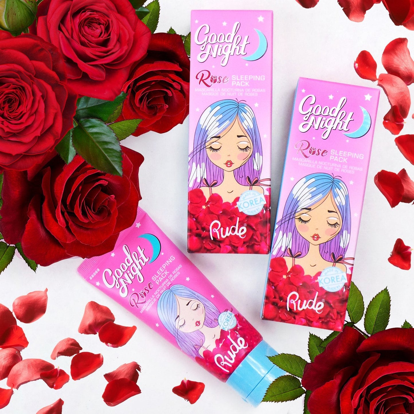 RUDE Good Night Rose Sleeping Pack